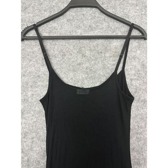 SKIMS Black Soft Lounge Round Neck Maxi Slip Dress Size Medium New - Picture 6 of 7